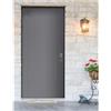 Yale Porta blindata YALE Lion L 80 x H 210 cm in PVC grigio/bianco, apertura spingere a sinistra, falso telaio incluso