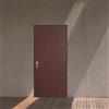 Yale Porta blindata YALE Iron L 80 x H 210 cm in melaminico mogano/bianco, apertura spingere a destra, falso telaio incluso
