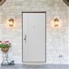Yale Porta blindata YALE Tiger L 90 x H 210 cm in PVC bianco, apertura spingere a destra, falso telaio incluso