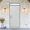 Yale Porta blindata YALE Seal +30 con doppio vetro L 80 x H 210 cm in PVC bianco, apertura spingere a destra, falso telaio incluso