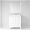 Leroy Merlin Mobile bagno da terra con lavabo L 80 cm neve, 2 ante per vasca centrale Unike