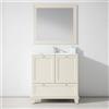 Leroy Merlin Mobile bagno da terra con lavabo L 80 cm perla, 2 ante per vasca centrale Unike