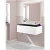 SENSEA Mobile bagno sospeso con lavabo L 120 x H 32 x P 48 cm bianco 2 cassetti per vasca a sinistra Neo