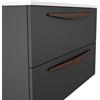 Leroy Merlin Mobile bagno sospeso con lavabo L 60 cm cenere opaco 2 cassetti per vasca centrale Arco