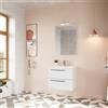 Leroy Merlin Mobile bagno sospeso con lavabo L 60 x H 55 x P 45 cm bianco 2 cassetti per vasca centrale Mia
