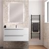 Leroy Merlin Mobile bagno sospeso con lavabo L 100 x H 55 x P 45 cm bianco opaco 2 cassetti per vasca centrale Mia