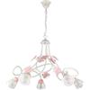 Leroy Merlin Lampadario Pop Lampadario Butterfly rosa 5x E14 rosa paralume rosa 5x E14