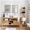 HOMESIGHT Mobile da bagno a terra L 140 x H 78 x P 50 cm rovere, 2 ante HOMESIGHT Niyama