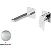 GATTONI RUBINETTERIA Rubinetto per lavabo ad incasso getto laminare cristallino Soffio cromo spazzolato opaco GATTONI RUBINETTERIA