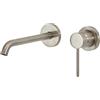 GATTONI RUBINETTERIA Rubinetto per lavabo ad incasso getto laminare cristallino Circle two cromo spazzolato opaco GATTONI RUBINETTERIA