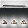 LA MIA LUCE Lampadario Glamour Glow cromo paralume fumo 3x E27 LA MIA LUCE