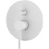 GATTONI RUBINETTERIA Rubinetto per doccia getto aerato ad incasso monocomando Circle two bianco opaco GATTONI RUBINETTERIA