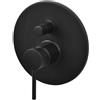 GATTONI RUBINETTERIA Rubinetto per doccia getto laminare cristallino monocomando Circle two nero opaco GATTONI RUBINETTERIA
