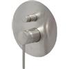 GATTONI RUBINETTERIA Rubinetto doccia getto laminare cristallino ad incasso con deviatore Circle two nichelato opaco GATTONI RUBINETTERIA