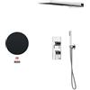 GATTONI RUBINETTERIA Kit incasso doccia Soffio nero opaco