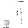 GATTONI RUBINETTERIA Kit incasso doccia Soffio nickel spazzolato grigio