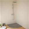 SANYCCES Piatto doccia SANYCCES in resina semicerchio STRATO grigio L 90 x L 90 cm