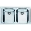 Franke Lavello integrato 2 vasche in inox argento FRANKE Logica line L 50 x L 86 cm