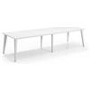 Keter Tavolo da pranzo per giardino Lima KETER struttura e superficie in resina bianco per 12 persone 313x98cm