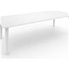 Keter Tavolo da pranzo per giardino Lima KETER struttura e superficie in resina bianco per 8 persone 235x98cm