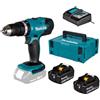 Makita Trapano a percussione a batteria MAKITA DHP453RFJ 18V 2 batterie 3Ah + valigetta
