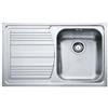 Franke Lavello integrato 1 vasca in inox argento FRANKE Logica Line L 50 x L 86 cm