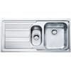 Franke Lavello integrato 1.5 vasche in inox argento FRANKE Logica Line L 50 x L 100 cm, sgocciolatoio a sinistra