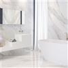 COVERLAM Piastrella da pavimento e rivestimento interno in gres porcellanato 100 x 300 cm rettificato bianco venato grigio/beige lucido Calacatta traffico medio forte (pei 3/5) Sp. 5.6 mm