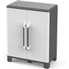 TERRY STORAGE Armadio basso Transforming ARREDO 2M TERRY STORAGE in polipropilene, grigio chiaro L 78 x H 101.6 x P 43.6 cm 2 ante, adatto per interno/esterno