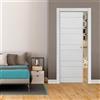 Leroy Merlin Porta interna scorrevole Ropes inciso in legno colore grigio, L 70 x H 210 cm, apertura reversibile
