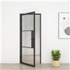 Leroy Merlin Porta interna a battente per ufficio Bora Neutra in acciaio colore nero, L 80 x H 210 cm, apertura a destra