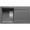 PYRAMIS Lavello integrato 1 vasca in granito grigio PYRAMIS Kartesio L 50 x L 86 cm, reversibile