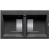 PYRAMIS Lavello integrato 2 vasche in granito nero PYRAMIS Kartesio L 50 x L 86 cm