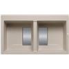 PYRAMIS Lavello integrato 2 vasche in granito beige PYRAMIS Kartesio L 50 x L 86 cm