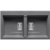 PYRAMIS Lavello integrato 2 vasche in granito grigio PYRAMIS Kartesio L 50 x L 86 cm