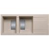 PYRAMIS Lavello integrato 2 vasche in granito beige PYRAMIS Kartesio L 50 x L 116 cm, reversibile