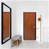 Master Porta blindata MASTER Hanger L 80 x H 210 cm in melaminico noce, apertura spingere a sinistra, falso telaio incluso