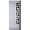 Leroy Merlin Porta scorrevole destra Cucina in inox bianco, L 88 x H 215 cm, con binario Lux