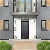 Master Porta blindata MASTER Jack S L 80 x H 210 cm in PVC grigio/bianco, apertura spingere a destra, falso telaio incluso