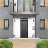 Master Porta blindata MASTER Jack S L 80 x H 210 cm in PVC grigio/bianco, apertura spingere a sinistra, falso telaio incluso