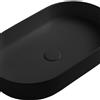 OLYMPIA CERAMICA Lavabo da appoggio Smash OLYMPIA CERAMICA ovale in ceramica L 60 x H 14 x P 20 cm nero opaco piletta non inclusa