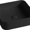 OLYMPIA CERAMICA Lavabo da appoggio Smash OLYMPIA CERAMICA quadrato in ceramica L 40 x H 14 x P 20 cm nero opaco piletta non inclusa