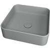 OLYMPIA CERAMICA Lavabo da appoggio Smash OLYMPIA CERAMICA quadrato in ceramica L 40 x H 14 x P 20 cm grigio opaco piletta non inclusa