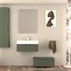 BADEN HAUS Mobile bagno sospeso con lavabo verde opaco per vasca centrale Modula