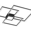 TRIO LIGHTING INTER Plafoniera LED Hydra nero IP20 bianco caldo, 4000 lumen TRIO LIGHTING INTER