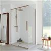 SANYCCES Pannello laterale per box doccia Fit L 69 x H 200cm, Sp. 8 mm vetro vetro senza finitura / trasparente profilo in alluminio bronzo anodizzato