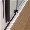 SANYCCES Porta doccia scorrevole L 200-120 cm x H 200 cm per nicchia in vetro trasparente SP. 8 mm, profilo nero, serie Style