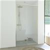 SANYCCES Porta doccia scorrevole L 200-100 cm x H 200 cm per nicchia in vetro trasparente SP. 8 mm, profilo dorato, serie Fit