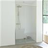SANYCCES Porta doccia scorrevole L 200-160 cm x H 200 cm per nicchia in vetro trasparente SP. 8 mm, profilo dorato, serie Fit