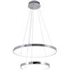 NOVECENTO Lampadario LED moderno Joy grigio Ø60cm, luce naturale 2500 lumen, NOVECENTO